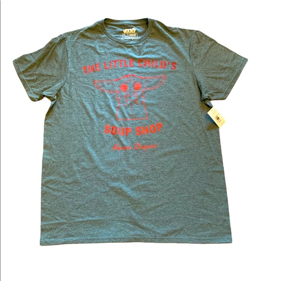NWT Star Wars Baby Yoda Soup Shop Tee Large